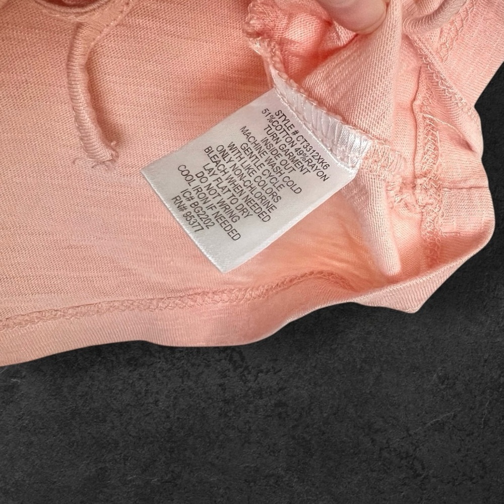 Anthropologie Sanctuary Pastel Pink Ruched Drawstring Crop Top XS - Picture 6 of 7